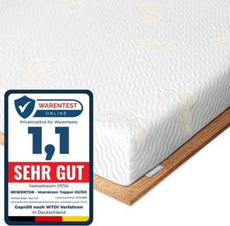 Newentor® Matratzen Topper 160x200 cm H2 H3, Matratzentopper 160x200 Schlafsofa Bett Gelschaum, Mattress Topper 160x200 Boxspringbett Öko-Tex Zertifiziert Gel Bezug Kaltschaum 10CM Höhe