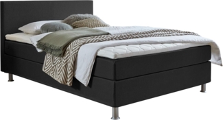 ATLANTIC home collection Edison Boxbett inklusive Rost und H3 Federkernmatratze, Anthrazit, 140 x 200 cm