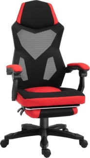 Vinsetto Schreibtischstuhl Gamingstuhl mit Fußstütze