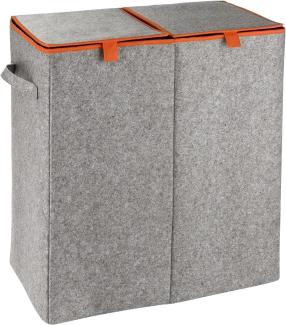 WENKO Wäschesammler Wäschetruhe Wäschekorb Wäschesack Duo Filz
