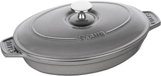 Staub Staub ovale Auflaufform aus Gusseisen mit Deckel 23x17cm 405095810