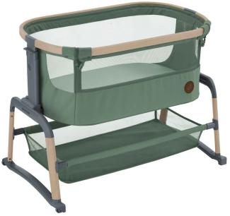 Maxi-Cosi Iora Air Beistellbett, Zustellbett, atmungsaktives Netzgewebe, Höhenverstellbar, Wiege mit Matratze, Eco Care, Geeignet ab Geburt, 0 Monate bis 9 kg, Beyond Green