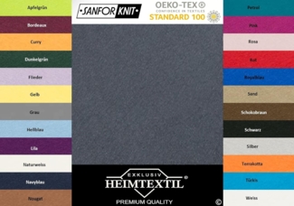 Jersey Spannbettlaken Premium Marke 60 x 120 - 70 x 140 cm Anthrazit