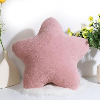 Kuschelkissen Kinder Sternkissen Plüsch Kissen Dekokissen für kuschelecke kinderzimmer, Weiche Flauschige Sternform Zierkissen Sofakisse für Heimdekoration (Lotuswurzel,30 cm)