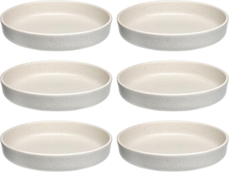 LEONARDO Teller-Set Suppenteller ROMA, Keramikteller, ca. 20 cm, 6-teilig (6-tlg), 6 Personen, Keramik, Geschirr-Set, Service, spülmaschinengeeignet
