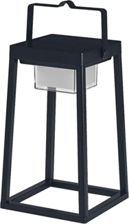 LEDVANCE SMART+ Outdoor Bluetooth Solar-Tischleuchte, mit Weißlicht (3000K) + Farblicht, stromunabhängig, bis 6,5 Stunden Brenndauer bei 100% Licht, wiederaufladbar, Schutzklasse IP44, schwarz