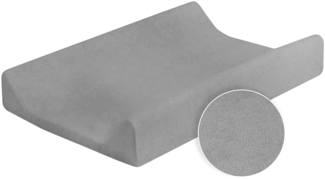 Wickelauflage Terry Abdeckung für 70x50 cm Windelwechsler mit angehoben Kanten - Grau