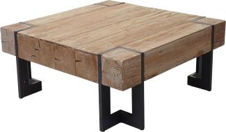 Couchtisch HWC-A15, Tanne Holz rustikal massiv naturfarben 90x90 cm