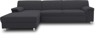 DOMO Collection Junin Ecksofa, Sofa in L-Form, Couch Polsterecke, Moderne Eckcouch, Schlamm, 150x251 cm