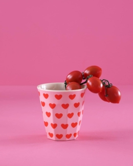 Rice Melamin Becher Sweet Hearts Print Herzenmuster Medium