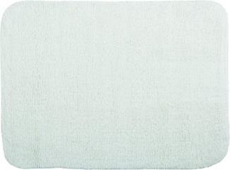 Spirella Badteppich Badematte Duschvorleger CAMPUS 100% Baumwolle Hochflor | flauschig | rutschhemmend | geeignet für Fußbodenheizung | 50x70 cm | Weiß