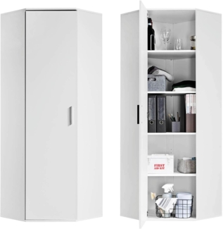 mokebo® Eckschrank 'Der Lange' moderner Mehrzweckschrank, Schrank & Haushaltsschrank, Made in Germany | 64 x 180 x 64 (B/H/T in cm)