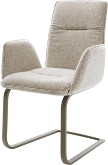 Freischwinger Vinja-Flex Webstoff Soft Beige Freischwinger flach Effektfinish Titan