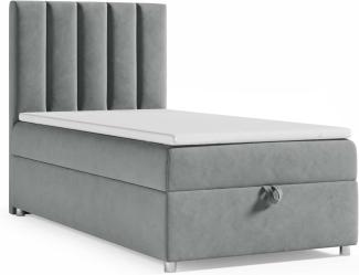 Best for Home Boxspringbett mit Bettkasten Trinity K-10 SINGLE Bonellfederkern inkl. 7 cm Topper (Einzelbett, Polsterbett gepolstertes Kopfteil, Jugendbett, Kinderbett versch. Größen, 70x200 80x200 90x200 100x200 cm), mit oder ohne Topper, Flexible Lie...