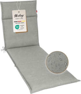 Herlag Liegenauflage Bea, Liegepolster Gartenliege 190x60x4,5cm Wasserabweisend Silbergrau