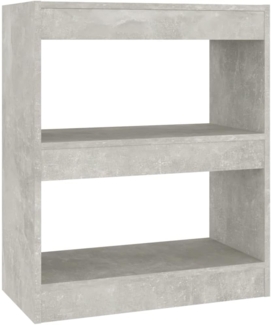 vidaXL Bücherregal/Raumteiler Betongrau 60x30x72 cm 811650