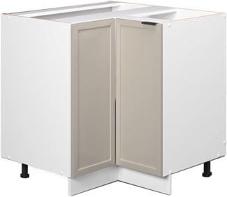 Vicco Eckunterschrank GrauBeige 80.5 cm ohne Arbeitsplatte, Fame-Line