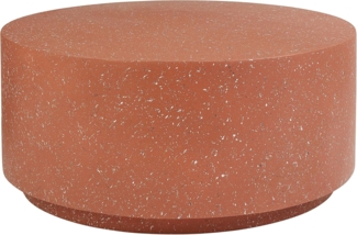 Couchtisch TREZZO Terrazzo Optik Hellrot