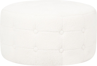 Pouf TAMPA Weiß Bouclé 55 cm 55 cm