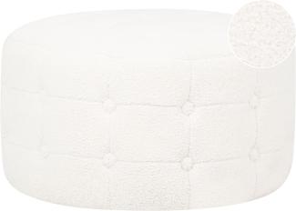 Pouf TAMPA Weiß Bouclé 55 cm 55 cm