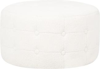 Pouf TAMPA Weiß Bouclé 55 cm 55 cm