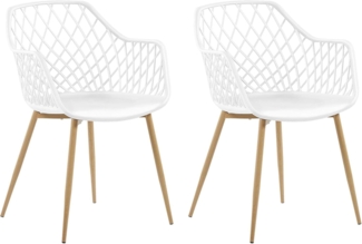 Esszimmerstuhl weiß 2er Set NASHUA