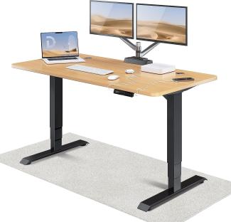 Höhenverstellbarer Schreibtisch (160 x 80 cm) - Schreibtisch Höhenverstellbar Elektrisch mit Flüsterleisem Dual-Motor & Touchscreen - Hohe Tragfähigkeit - Stehtisch von Desktronic