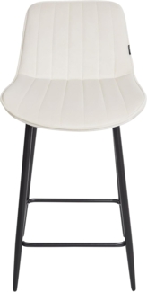 Set mit 2 Barstühlen DUBROVNIK Samtstoff Helles Beige