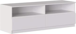 Iconico Home TV-Schrank mit Tagesfächern und 2 Schubladen mit Rollschienen, mit integrierten Griffen, 160x44,5xh53,5 cm