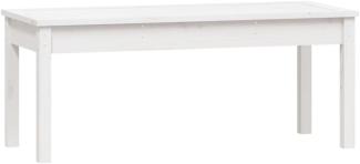 vidaXL Gartenbank Weiß 109x44x45 cm Massivholz Kiefer 824005