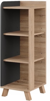 Midischrank Karen Sonoma/Anthrazit 30 x 90 cm mit 4 Ablagen Vicco