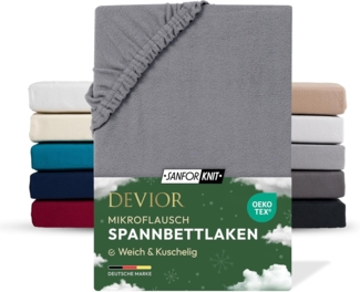 Devior Spannbettlaken Spannbetttuch Bettlaken Winter Flausch Warm Leintuch, Fleece, Gummizug: Rundumgummizug, Matratzen Bezug bis 22cm Matratzenhöhe Kuschelig Flauschig