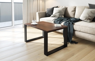 AKKE Außergewöhnlicher Couchtisch Beistelltisch für Wohnzimmer | Kaffee Tee Wohnzimmertisch Tisch | Coffee Table | Zimmer Schlafzimmer Möbel | Deko Modern Walnuss 100 x 50 x 55