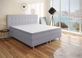 Best For You Boxspringbett 'Neo First Class' Polsterbett, Silber, 160x200 cm