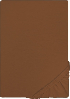 biberna Jersey-Spannbetttuch 0077155, chocolate, 1x 90x190 cm - 100x200 cm