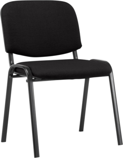 CLP Besucherstuhl Ken Stoff gepolsterter Stapelstuhl,schwarz