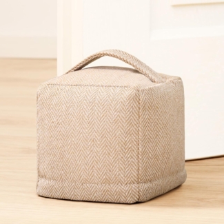 Praknu Bodentürstopper Türstopper sack Beige (1 St), mit Tragegriff - Für Haus & Büro - mit rutschfesten Pads
