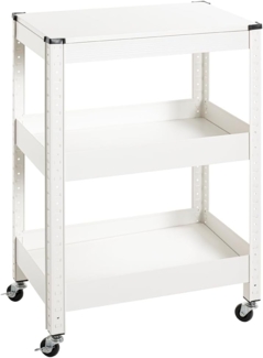 HAKU Möbel Servierwagen, weiß, Metall - Maße: B 50 x H 75 x T 32 cm, Style: Modern