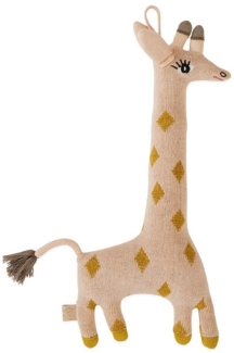 OyOy Mini Darling Cushion Baby Guggi Giraffe - Stofftier Süßes Baby Kinder Kissen Kuschelkissen und Schmusekissen - Baumwolle 15x32 cm