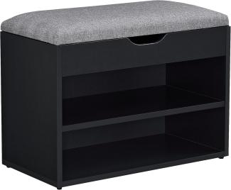 Schuhbank Gentofte 60x30x46cm Schwarz/Grau en. casa