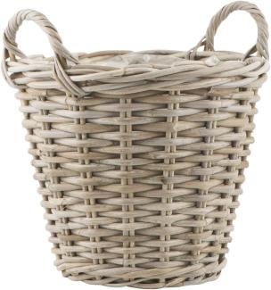 Pflanzenkorb Blumenkorb Blumentopf Korb Rattan Innen Folie Ib Laursen 3795-00