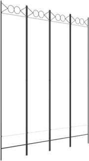 vidaXL 4-tlg. Paravent Weiß 160x200 cm Stoff 350150