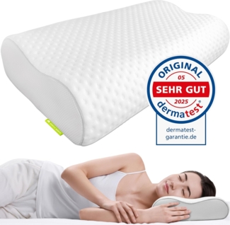 Gentle North Nackenstützkissen Orthopädisches Nackenstützkissen - Memory Foam - höhenverstellbar, Füllung: Viscoschaum, Seitenschläfer, Rückenschläfer, Comfort, 1-tlg, allergikerfreundlich - anti-Schnarch - ergonomisches Kissen - waschbar