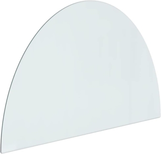 vidaXL Funkenschutzplatte Glas Halbrund 800x500 mm 324109