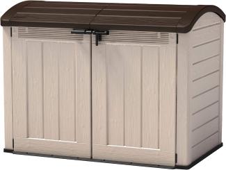 Keter Kunststoff Gartenbox/ Mülltonnenbox "Store-it-out Ultra" (2000 l), beige / braun, 177 x 113 x 134 cm (B x T x H)