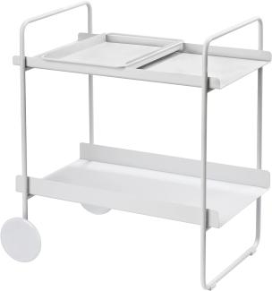 Zone Denmark Barwagen A-Cocktail Trolley, Servierwagen, Hausbar, Minibar, Metall, Soft Grey, 26998