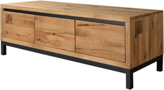 Massivmoebel24 TV-Board (TV-Board Wildeiche 153x55x54 natur geölt VILLANDERS #150)