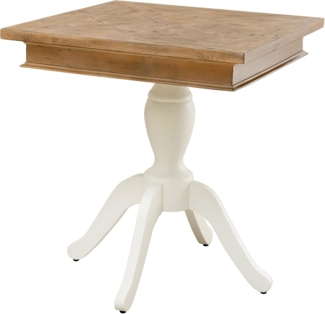 riess-ambiente Bistrotisch HAMPTONS 70cm hellbraun/creme - recycelte Pinie, 2 Plätze, quadratisch (Einzelartikel, 1-St), Massivholz-Esstisch - ideal für kleine Küchen, Wohn- und Esszimmer