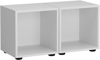 Kinderregal Estell Weiß 36.4 x 38.2 cm 2-er Set Vicco