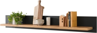 Wandboard Ribera in grau und Eiche Wotan 150 cm